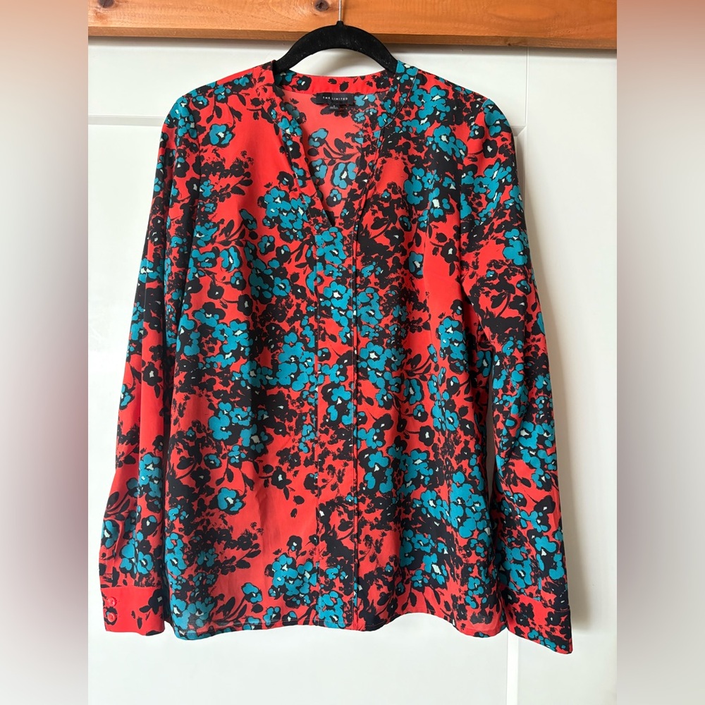 The Limited Floral Long Sleeve Blouse Women's Size Small